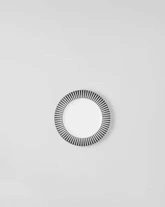 磁器製デザートプレート2枚セット – ストライプ