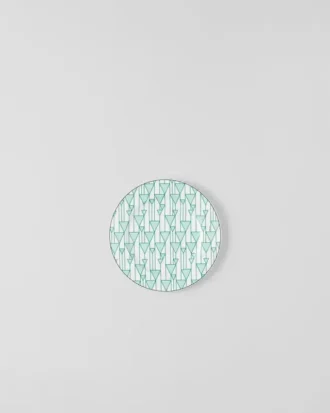 磁器製デザートプレート2枚セット – ウィーン・グリーン