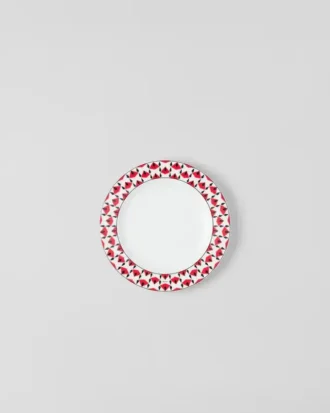 磁器製ディナープレート2枚セット – ウィーン・レッド