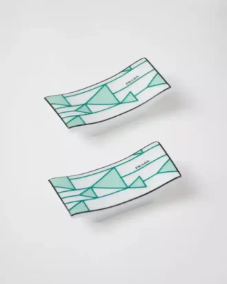 磁器製箸置き 2個セット – ヴィエナ・グリーン