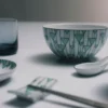磁器製ライスボウルまたはシリアルボウル 2個セット – ウィーン・グリーン