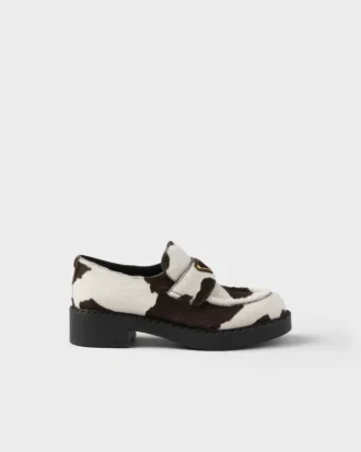 Chocolateプリントレザーローファー