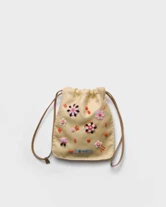 刺繍入りキャンバス製スマートフォンケース