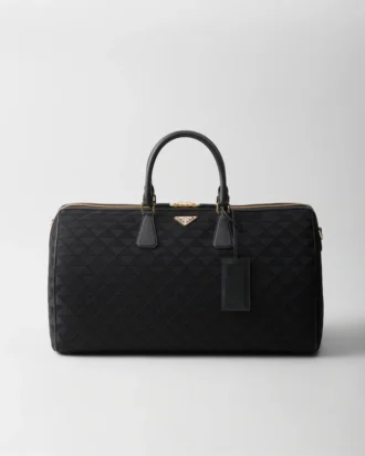 刺繍入りファブリックダッフルバッグ