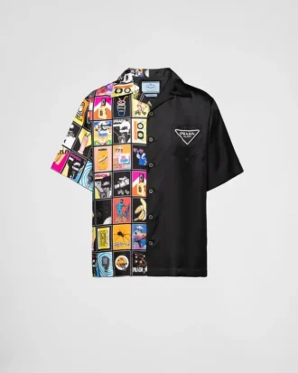 ダブルマッチ シルクツイルシャツ