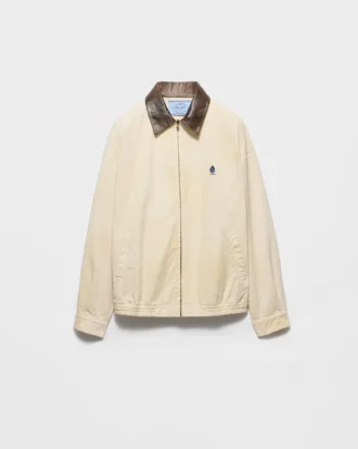 刺繍入りガーメントダイ加工 オールドギャバジン ブルゾンジャケット