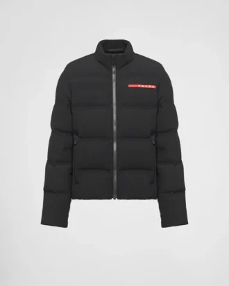 クロップド テクニカルニット パファージャケット