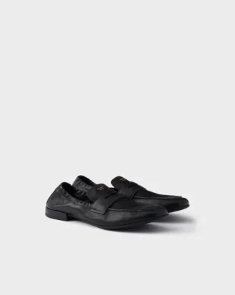 シャッフル アンティーク加工レザーローファー