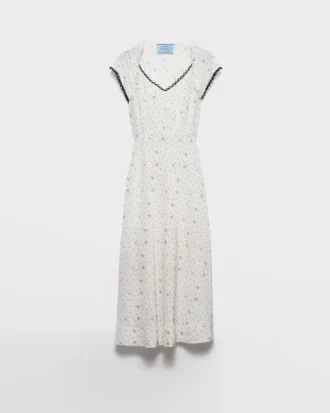 フローラルプリント ポンガドレス