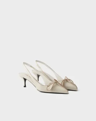 レザー・スリングバック・パンプス