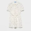 フローラルプリント ポプリン ミニドレス