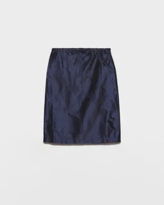 メッシュ生地のスリングバックパンプス