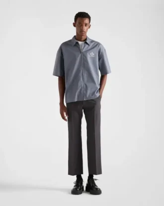 半袖テクニカルコットンシャツ