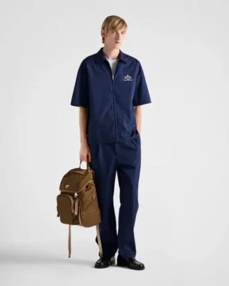 半袖テクニカルコットンシャツ