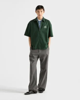 半袖テクニカルコットンシャツ