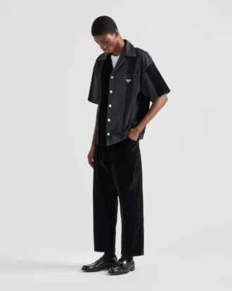 デニム・パッチワーク・シャツ