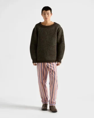 ワイドネック シェットランドウールセーター