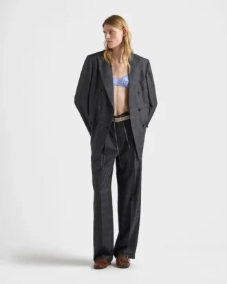 チェック柄ウールパンツ