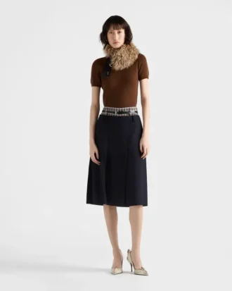 半袖カシミヤセーター