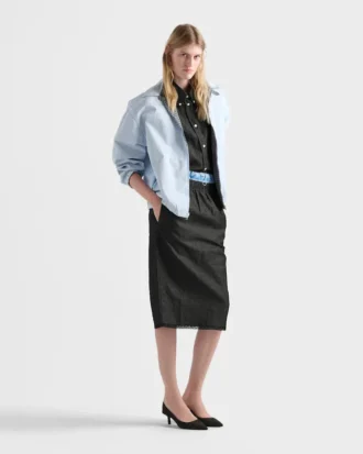 半袖シャンブレーシャツ