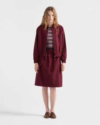 半袖ストライプコットンセーター