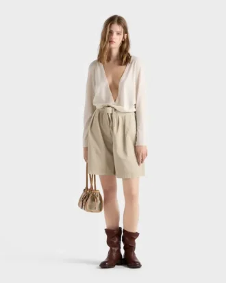 ガーメントダイ加工のオールドギャバジン ショーツ