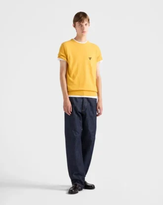 半袖コットンセーター