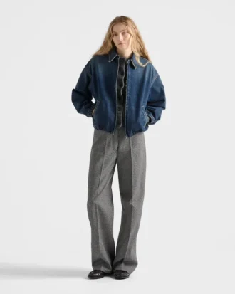 ウォッシュドデニム ブルゾンジャケット