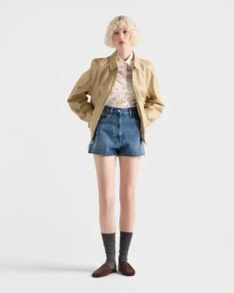 半袖 フローラルプリント ポプリンシャツ