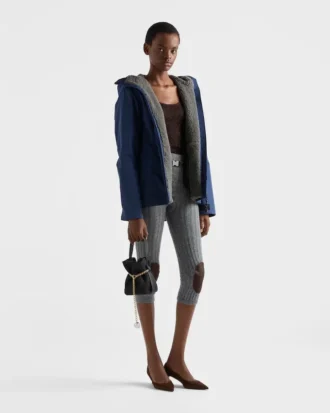 フード付きテクニカルファブリック・ブルゾンジャケット