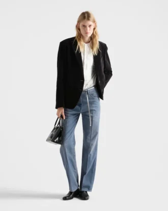 刺繍入りコットンシャツ