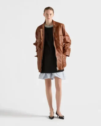 刺繍入りダブルシャンタン・ドレス