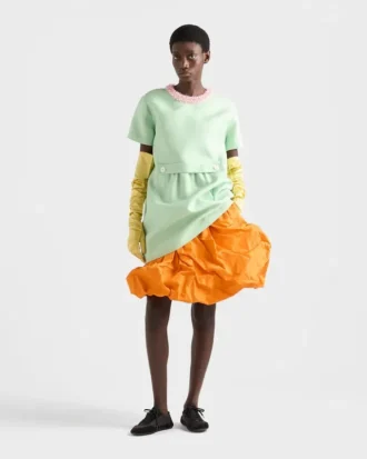 刺繍入りスラブ加工ガザールドレス