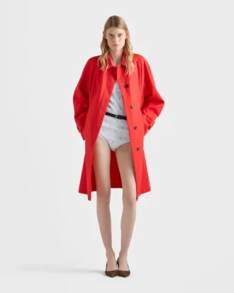 フローラルプリントの伸縮性コットンパンティー