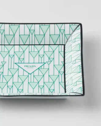 ラージ スクエア ポーセリン キャッチオール トレイ – ウィーン・グリーン