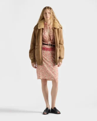 フローラルプリント ジョーゼットシャツ