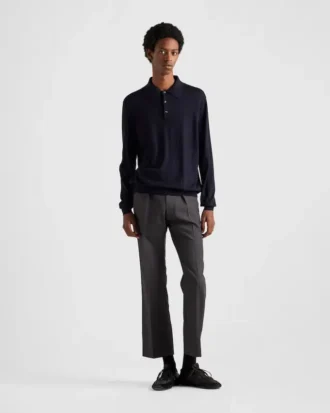 カシミア＆シルク ポロシャツ