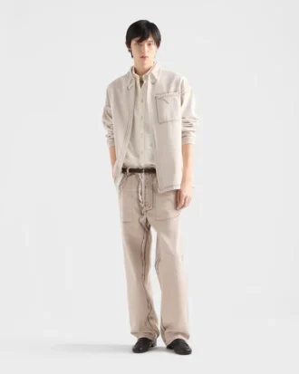 ブル デニム ジッパー シャツ