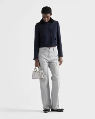 シングルブレスト ナッタ生地ジャケット