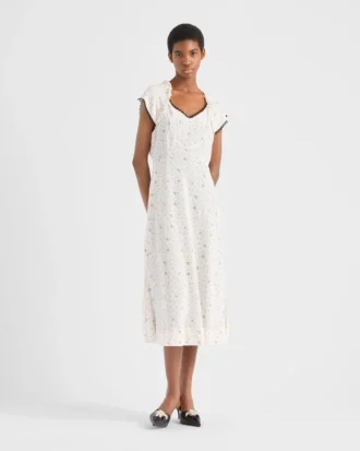 フローラルプリント ポンガドレス