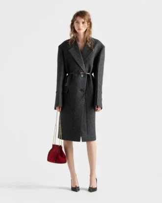 シングルブレスト シェトランドウールコート