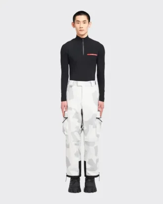 プリント入りテクニカルファブリック スノーボードパンツ