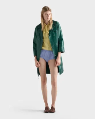 水玉サテンシャツ