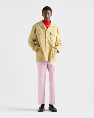 メッシュ生地のスリングバックパンプス