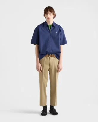 半袖テクニカルコットンシャツ