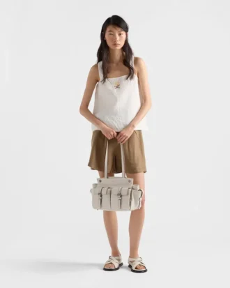 Prada ルート ミディアム レザートートバッグ