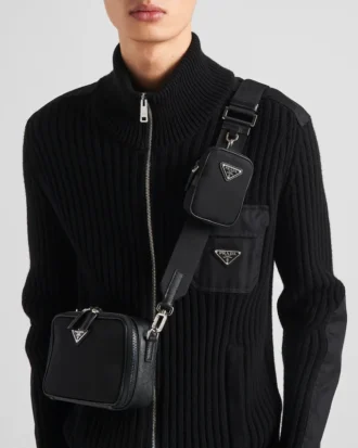 Prada Brique Re-Nylon＆Saffianoレザー バッグ