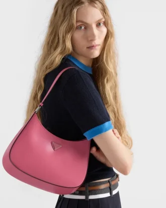 Prada Cleo ブラッシュドレザー ショルダーバッグ