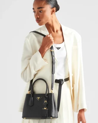 Prada Double スモール サフィアーノ レザー バッグ