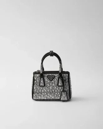 装飾付きPrada Galleria サテン マイクロバッグ